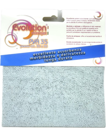 Evolution Microjet Pva35 - Panno Microfibra In Pva - 35x35cm - Grigio